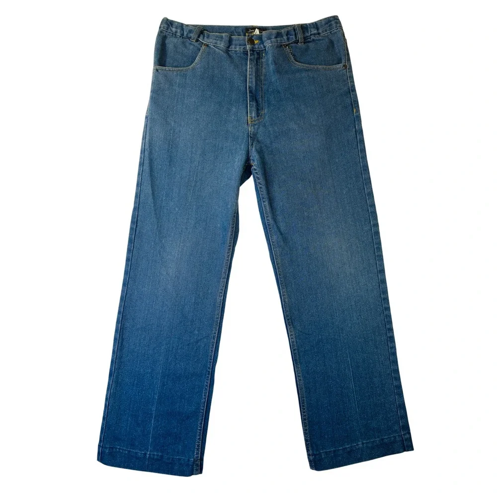 David Taylor Collection Mens Comfort Fit Jeans Blue Straight Leg 36x32 Denim